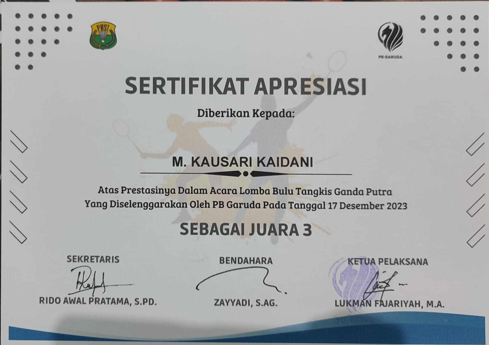 Internal Club Champion – PB Garuda Yogyakarta