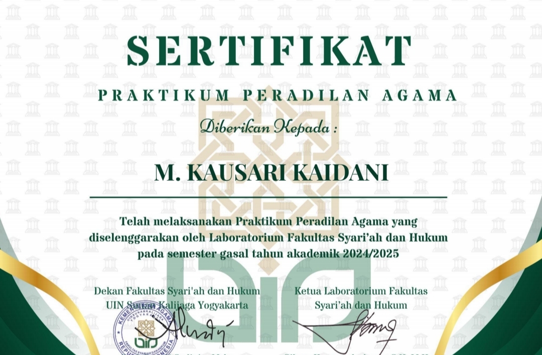 Internship at Religious Court of Yogyakarta